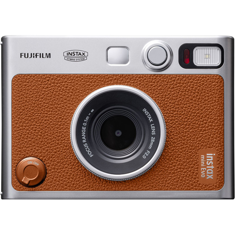 FujiFilm instax mini EVO Hybrid Instant Camera - Brown