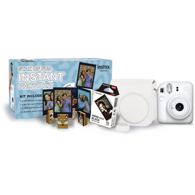 FujiFilm Instax mini 12 Instant Photo Kit - Clay White
