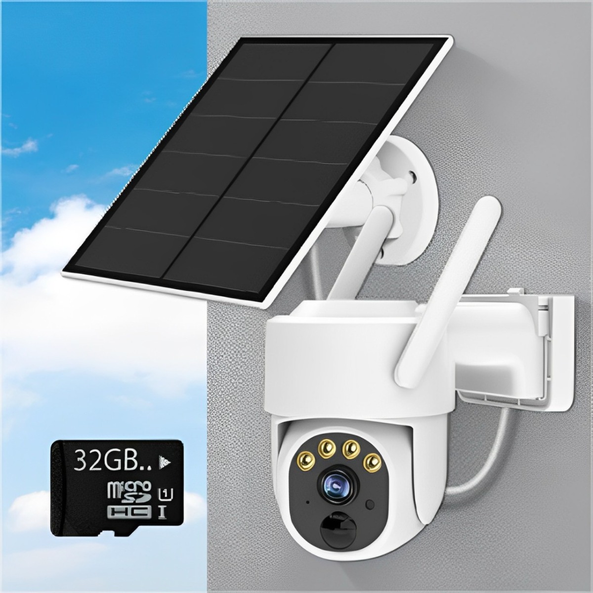Gerber 4G PTZ Security Camera FollowMe White