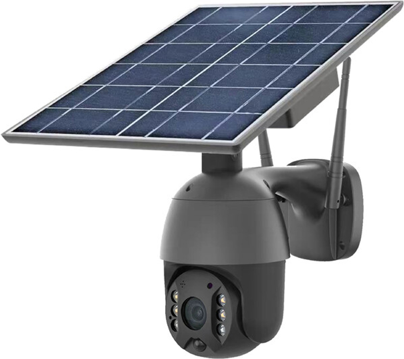 Gerber 4G Wireless PTZ Solar Powered Security Camera - Black
