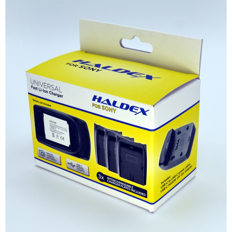 Haldex 700 Series USB-C PD For Sony Kit with NP-BX1, NP-FW50 and NP-FZ100 inc Car Adaptor AND A/C Adaptor
