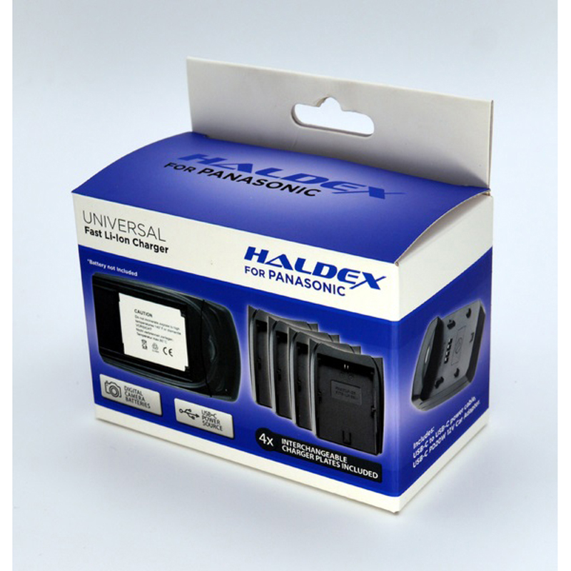 Haldex 700 Series USB-C PD For Panasonic Kit with BLC12, BLF19, BLJ31 and BLK22 inc Car Adaptor AND A/C Adaptor