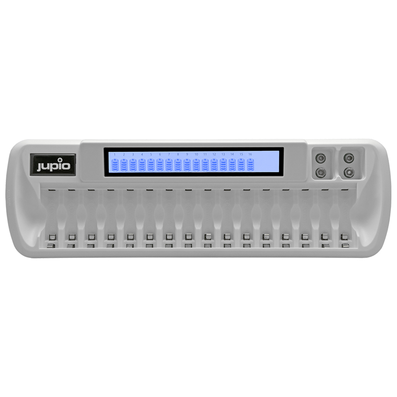 Jupio Master Charger II 16 x AA/AAA Rechargeable Batteries