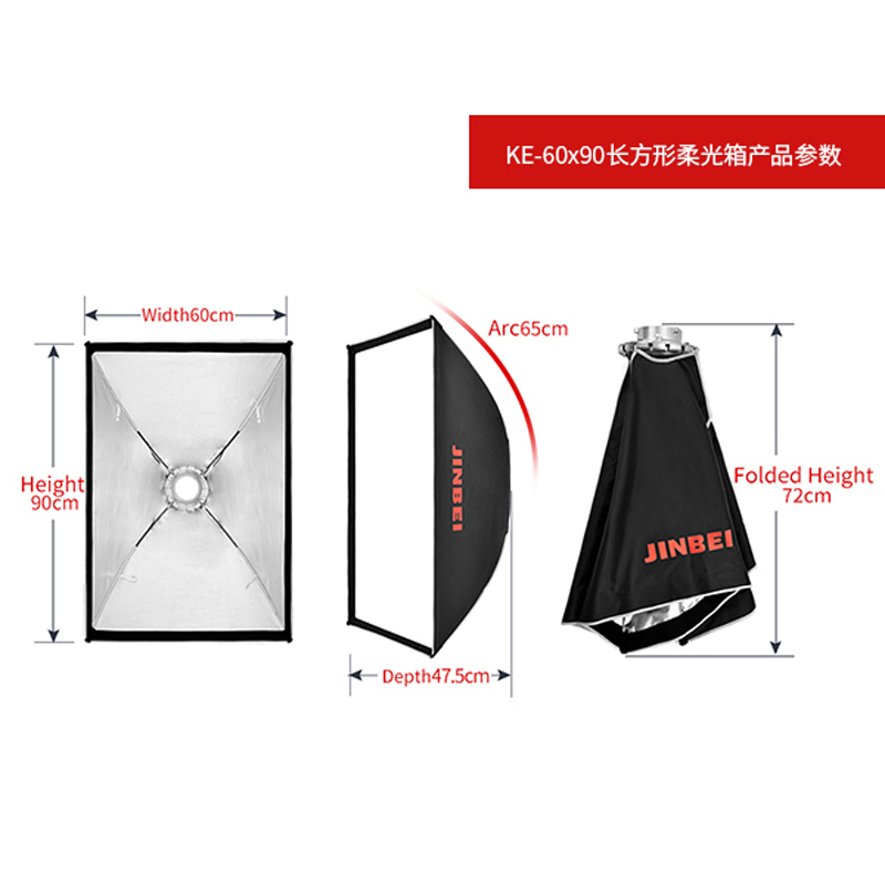 Jinbei KE Quick Open 60 x 90 Umbrella Soft Box With Bowens Mount