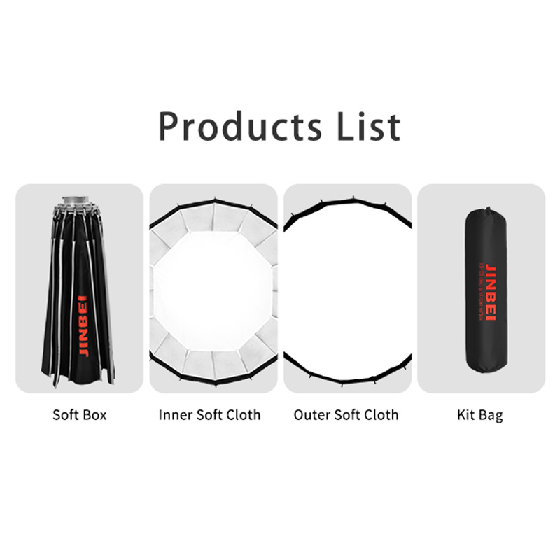 Jinbei 90cm Quick Open Deep Octagonal Umbrella Soft Box