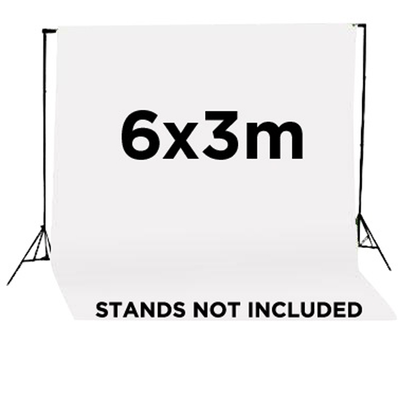 Jinbei Muslin Photographic Studio Backdrop 3 x 6m - White