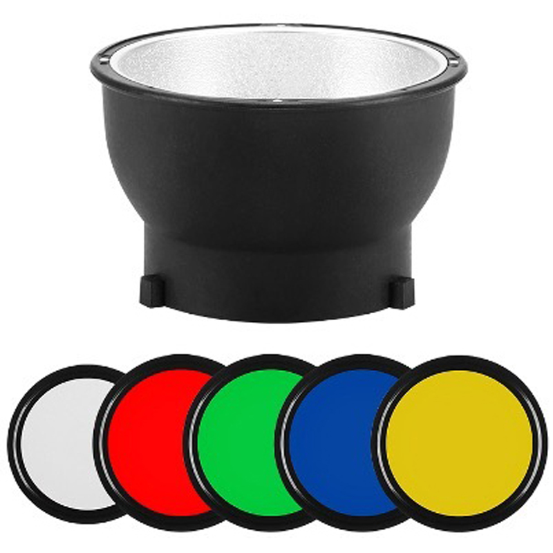 Jinbei 14cm reflector with magnetic gel set