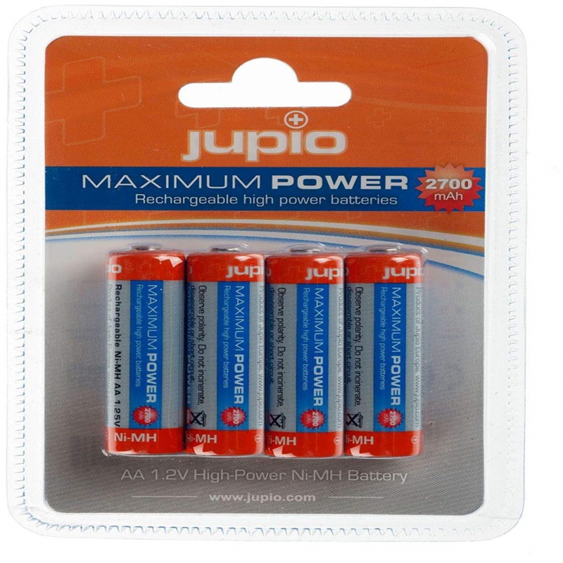 Jupio 4 x Rechargeable AA Batteries (2700mAh)