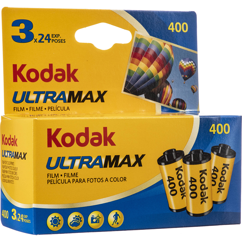 Kodak GC UltraMax 400 ISO 35mm 24 Exposure (3 Pack) - Colour Negative Film