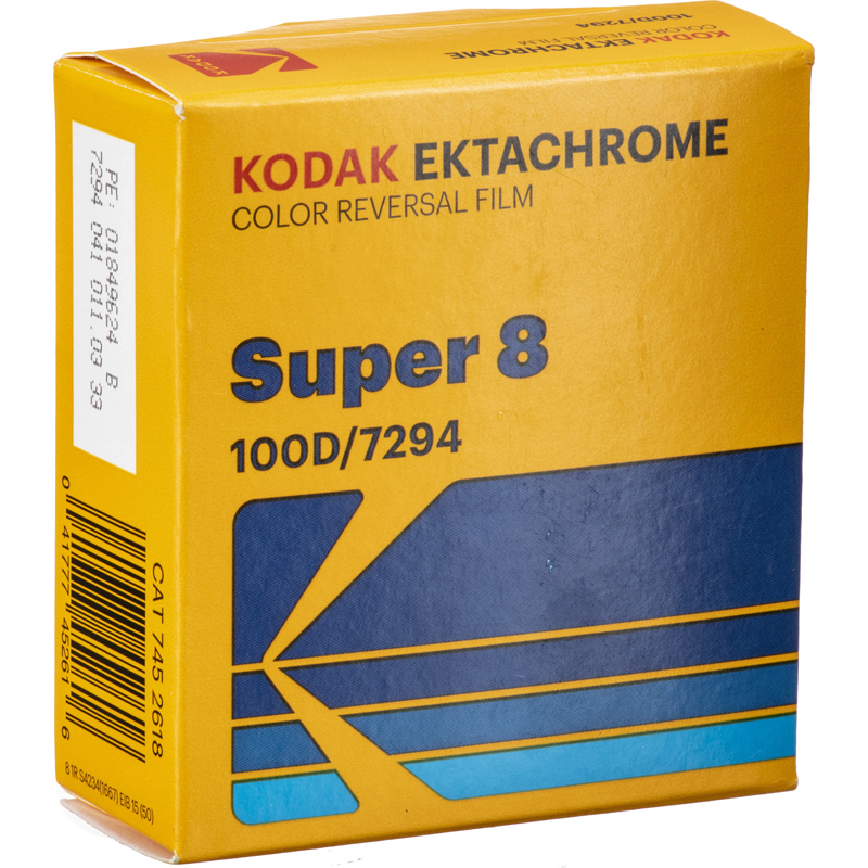 Kodak Ektachrome 100D Color Transparency Film #7294 - Super 8, 50-ft Roll