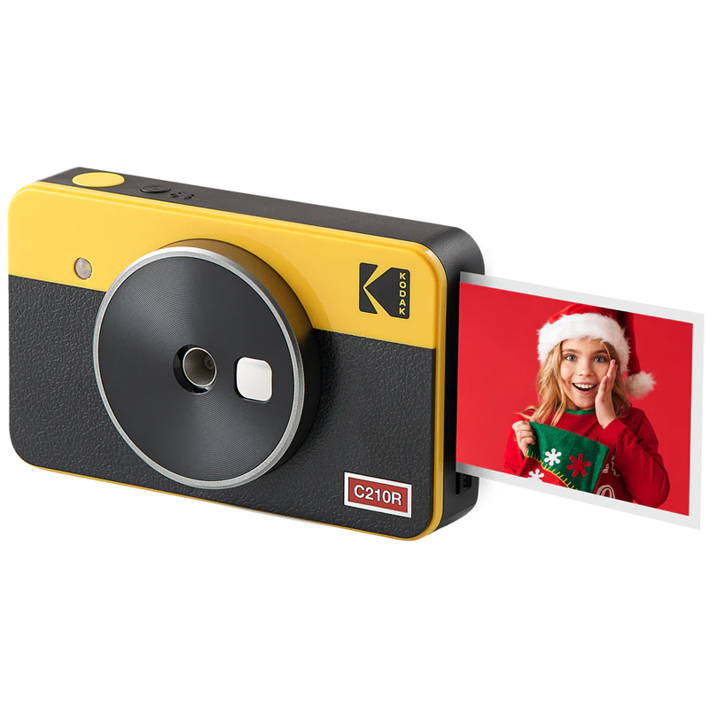 Kodak C210R Mini Shot 2 Retro Instant Camera - Yellow w/ Accessory Kit + Film x 2