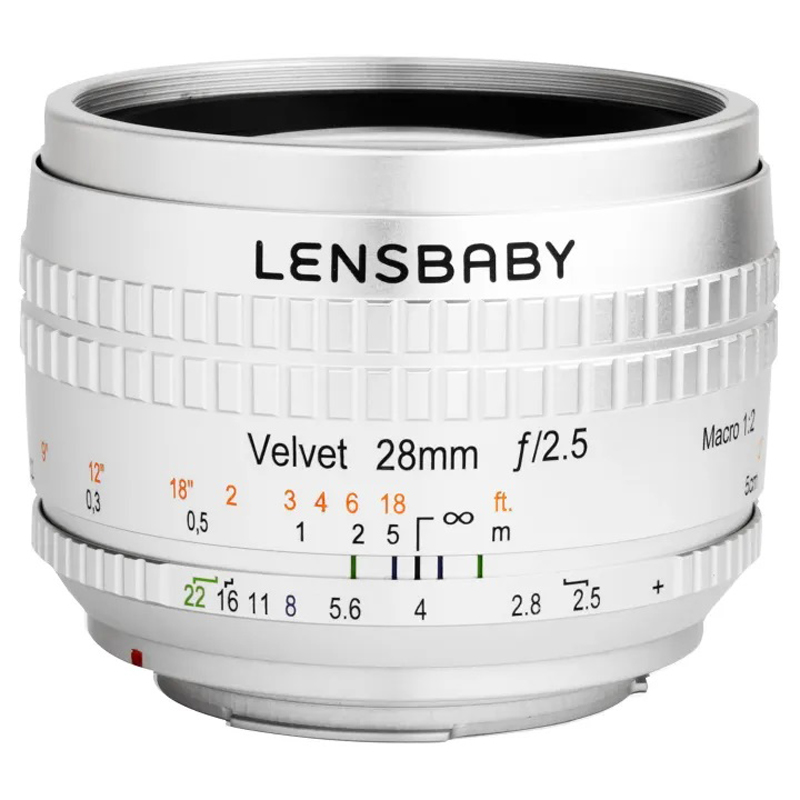 Lensbaby Velvet 28mm f/2.5 Lens for Canon EF (Silver)