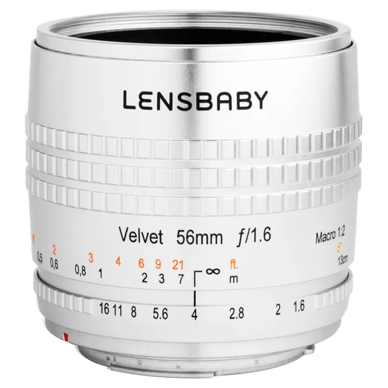 Lensbaby Velvet 56mm f/1.6 Lens for Fujifilm X (Silver)