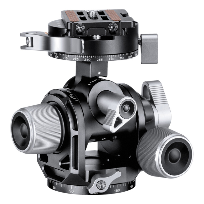 Leofoto G4PCL 60mm 3-Axis Geared Head with Lever Release Clamp