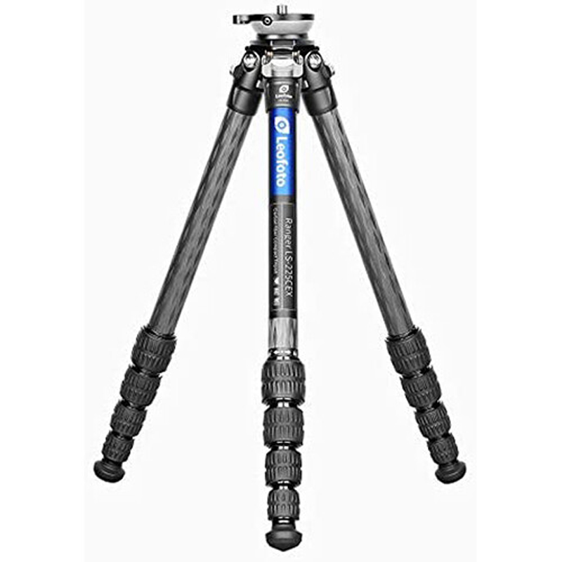 Leofoto LS-225CEX Ranger Leveling Series Carbon Fiber Tripod (Black)