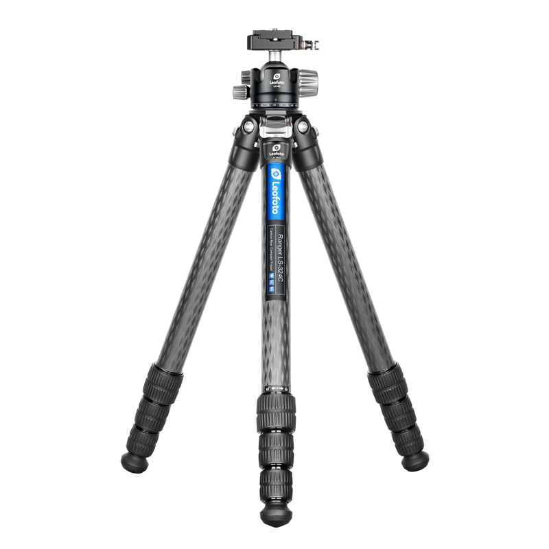 Leofoto LS-324C Ranger Series 4 Section Carbon Fibre Tripod with LH-40LR (Lever Release) Ball Head