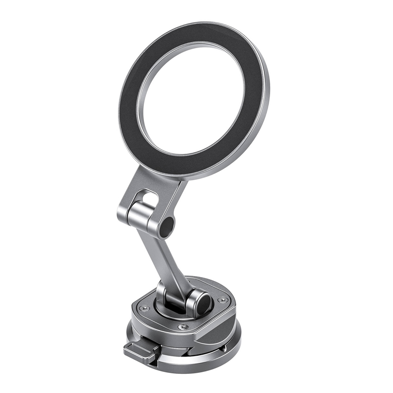 Leofoto PM-02 Magnetic Quick Car Mount with Arca Plate for Mobile Phones - Silver