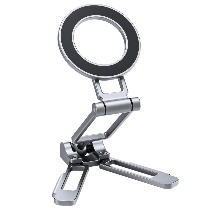 Leofoto PS-5 Magnetic Foldable Phone Stand - Silver