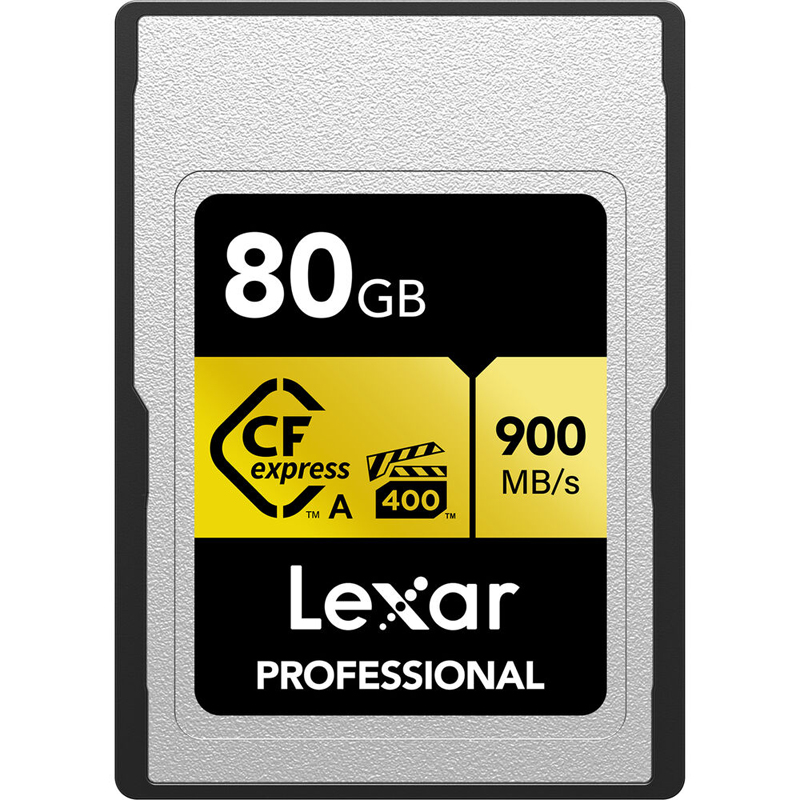 Lexar Professional CFexpress Type A - 80GB GOLD Series 900MB/s Read / 800MB/s Write