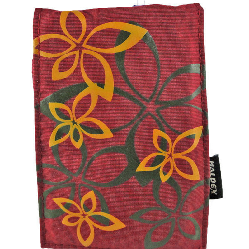 Haldex LM100BY Burgundy Nylon Camera Pouch with Graphic Design