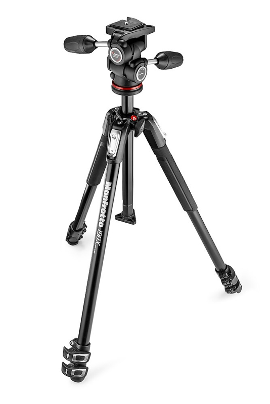 Manfrotto Tripod Kit MK190X3-3W1 with 804RC2 MK II 3 Way Head