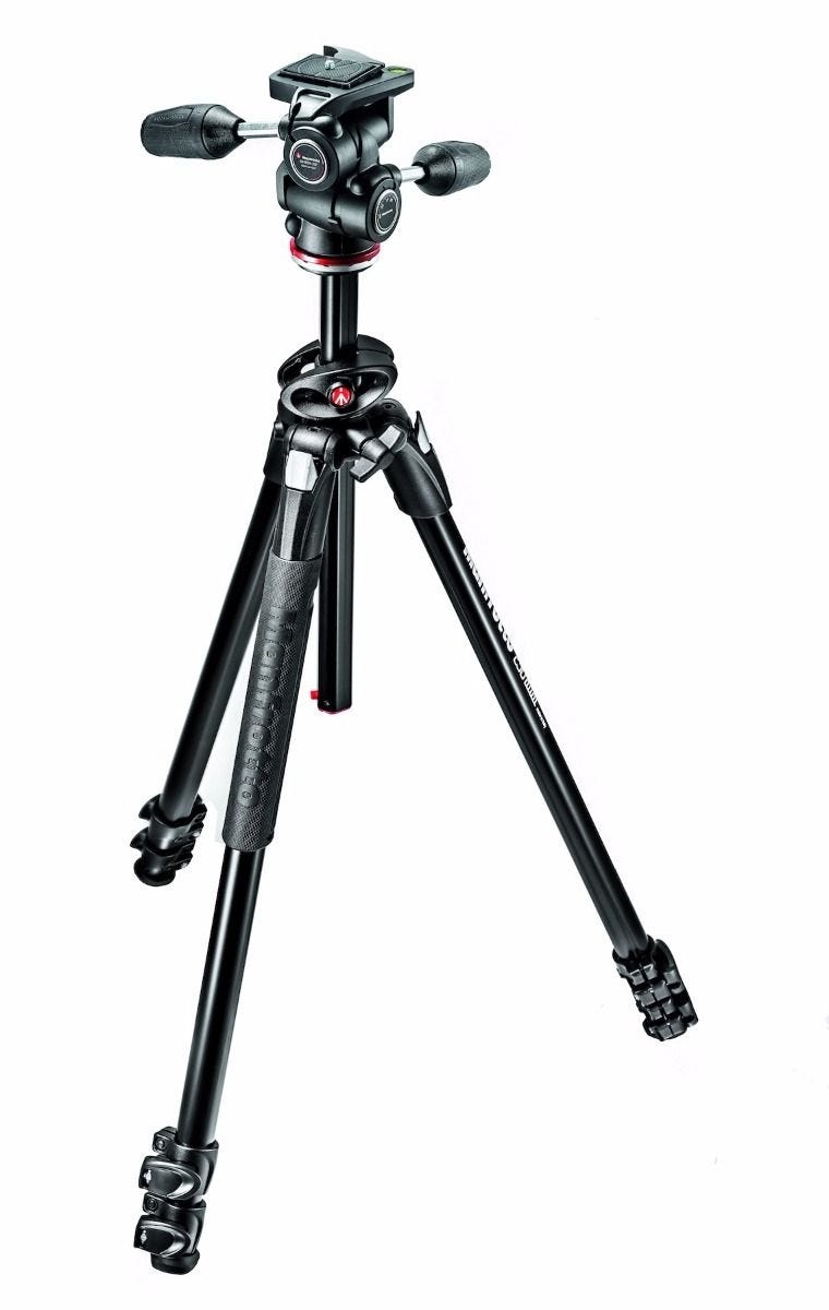 Manfrotto 290 DUAL Tripod Kit w/ 90 Degrees Column and 3 Way Head MK290DUA3-3W