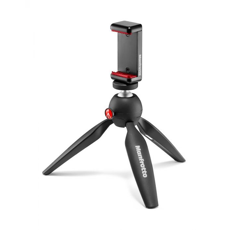 Manfrotto Mini Pixi Black Tripod with Smartphone Clamp