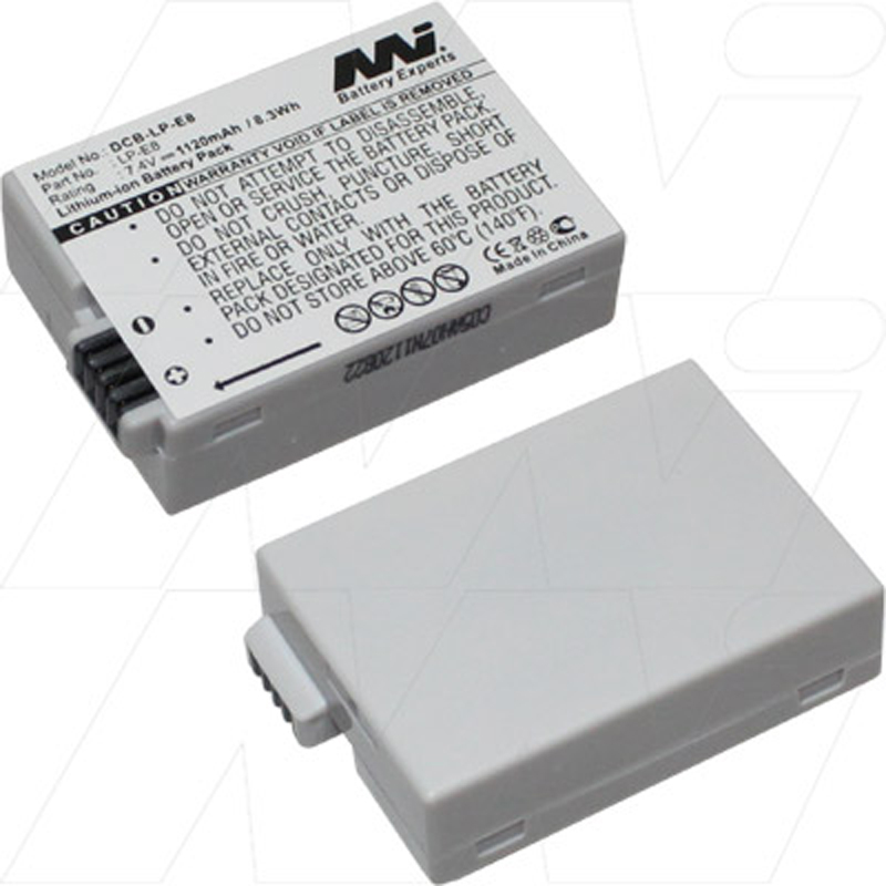 Master Instruments Canon LP-E8 Rechargeable Camera Battery