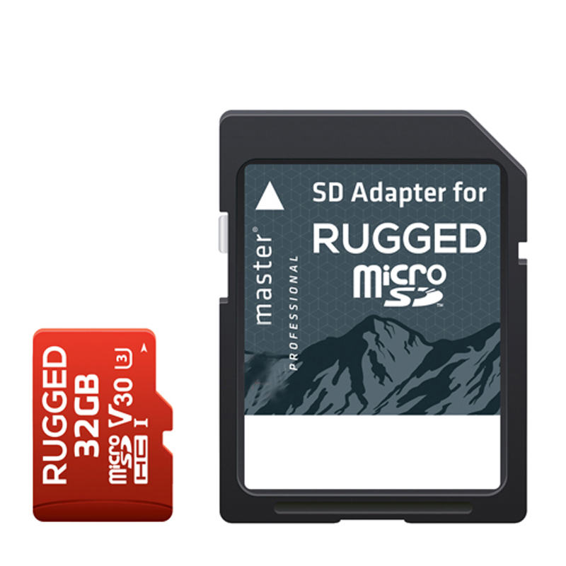 Master microSD Rugged 32GB 660X / 99MB/s UHS-1 U3 V30 Memory Card with Adapter