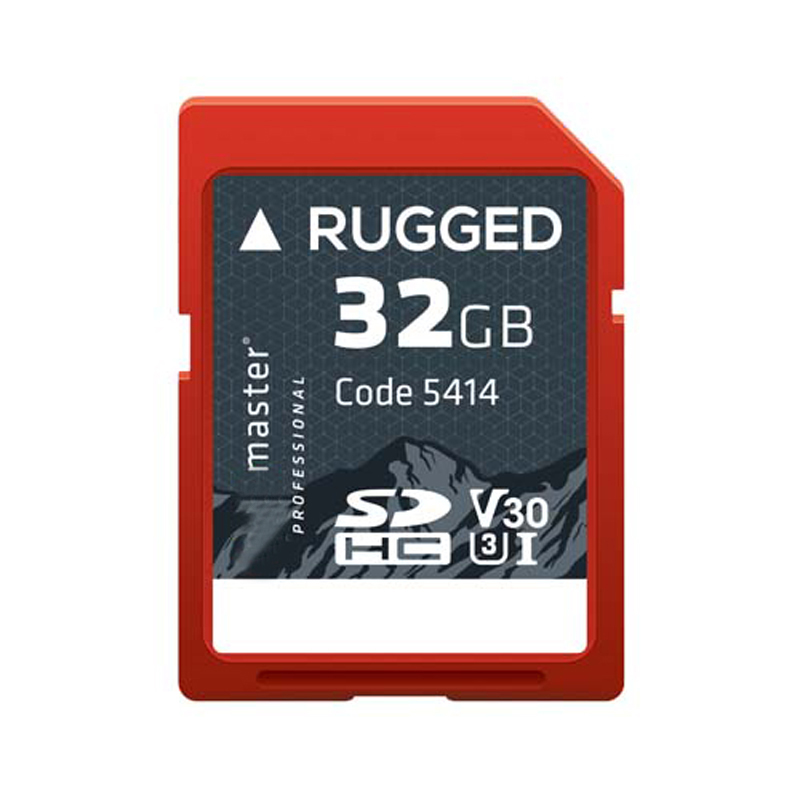 Master SDXC Rugged 32GB 100MB/s UHS-1 U3 V30 Professional Memory Card