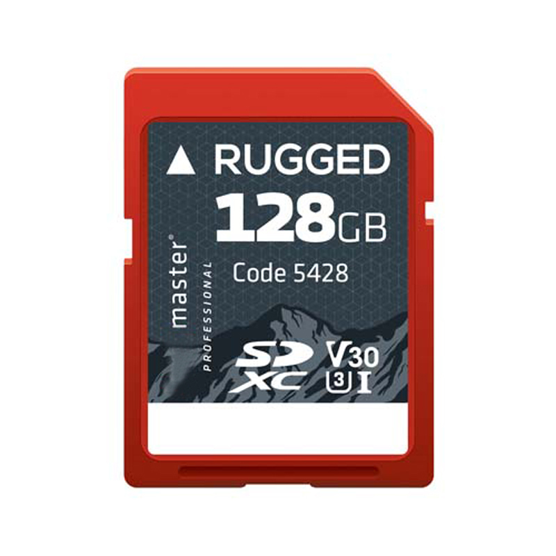 Master SDXC Rugged 128GB 100MB/s UHS-1 U3 V30 Professional Memory Card