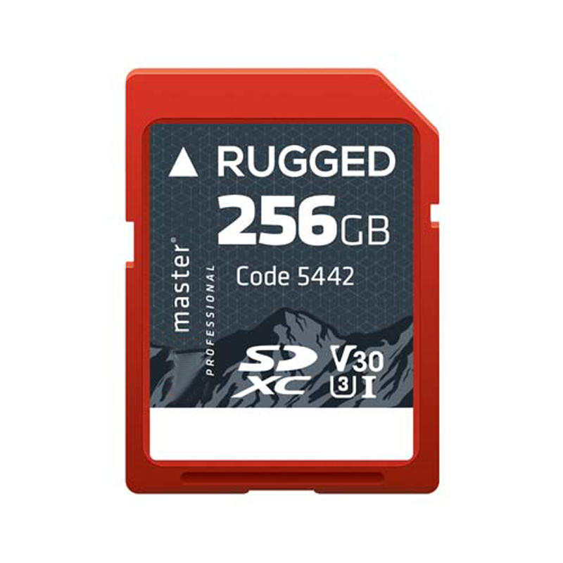 Master SDXC Rugged 256GB 100MB/s UHS-1 U3 V30 Professional Memory Card