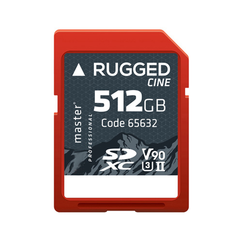 Master SDXC Rugged CINE 512GB 300 MB/s UHS-II U3 V90 Professional Memory Card