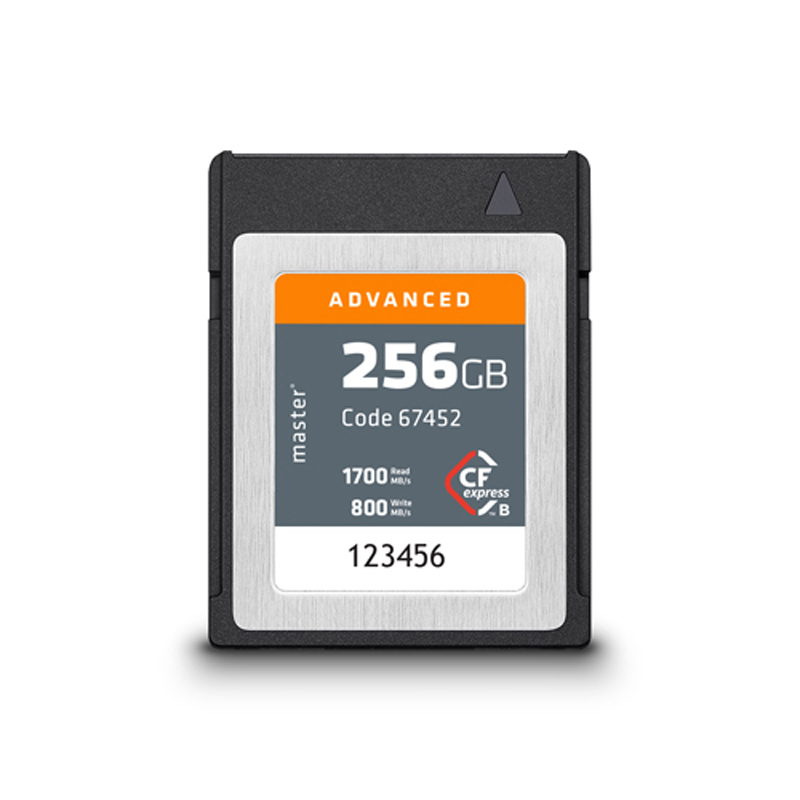 Master Cfexpress Type B 256GB Advanced 800 MB/s write speed 1700 MB/s read