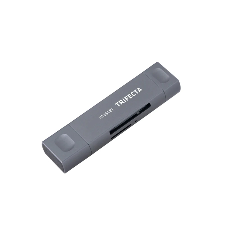 Master Trifecta UHS-I Card SD & Micro SD Card Reader USB-A, USB-C, & USB Micro B
