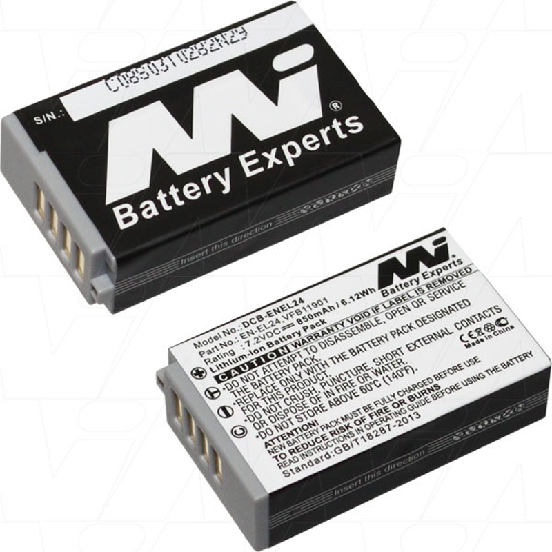 Master Instruments Nikon EN-EL24 Rechargeable Camera Battery