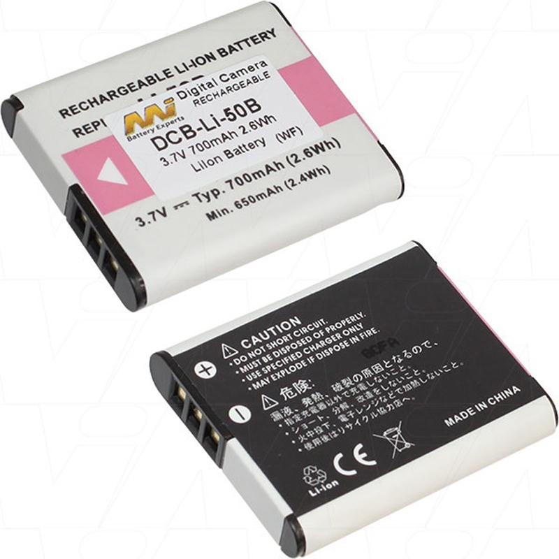 Master Instruments Olympus Li-50B and Panasonic VW-VBX090 Rechargeable Camera Battery