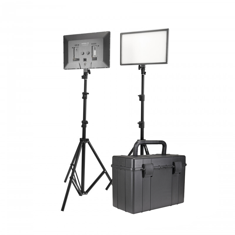 Nanlite Lumipad 25 Soft LED Panel Twin Kit with Hard Case, Light Stands and Grids