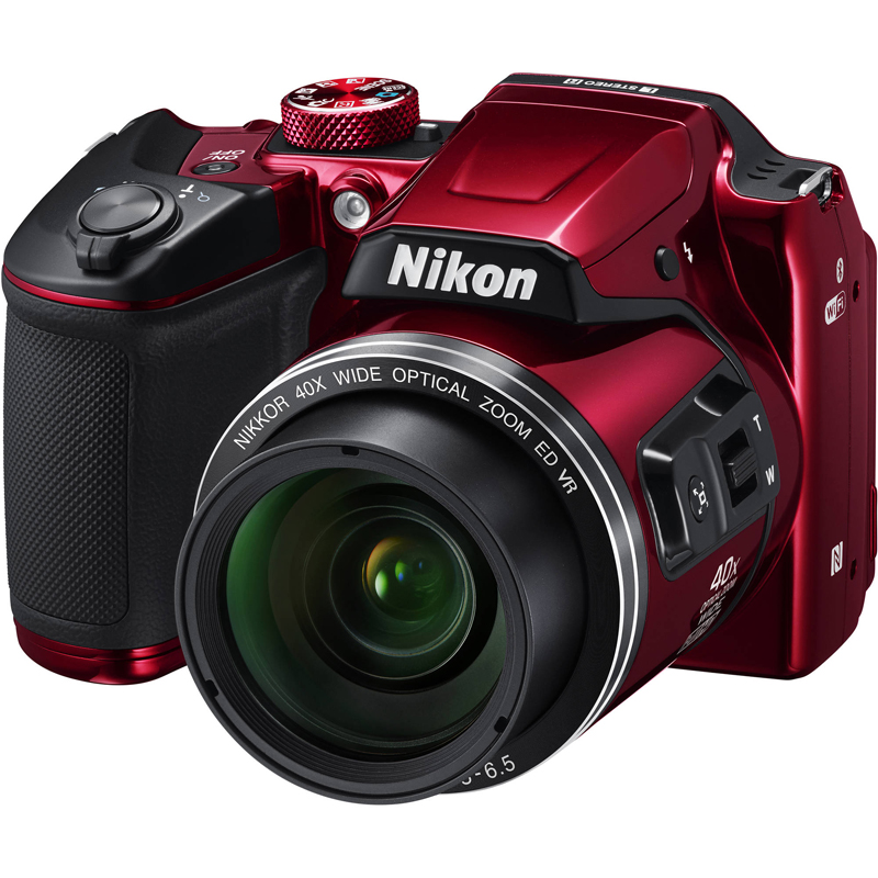 Nikon Coolpix B500 Compact Digital Camera (Red)