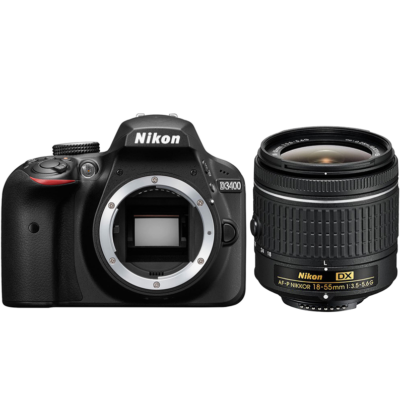 Nikon D3400 DSLR Camera with AF-P DX 18-55mm f/3.5-5.6G VR Lens