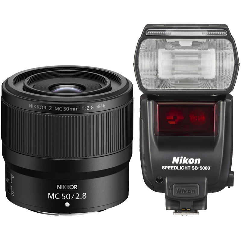 Nikon Z Macro Kit Z MC 50mm 2.8 Lens & SB-5000 Speedlight