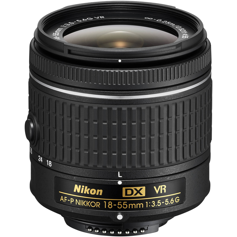 Nikon AF-P DX Nikkor 18-55mm f/3.5-5.6G VR DSLR Lens (White Box)