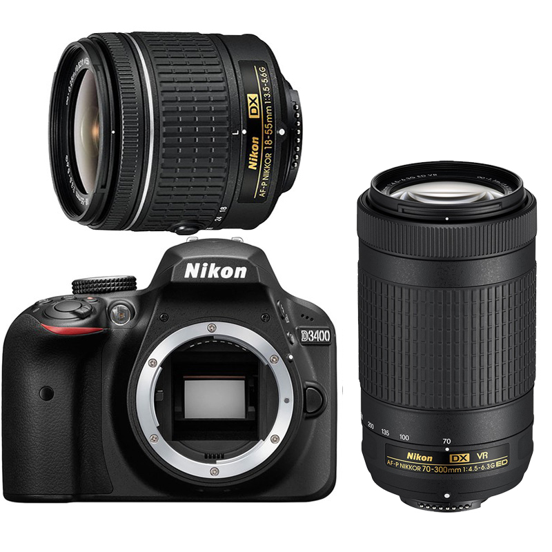 Buy Nikon D3400 DSLR 18 55mm VR 70 300mm VR Twin Lens Kit best