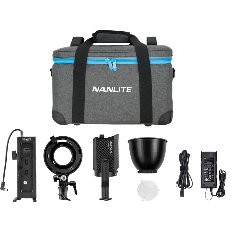 Nanlite Forza 60 Monolight 5600K LED Light with Battery Handle and Bowens Adaptor (NNFORZA60)