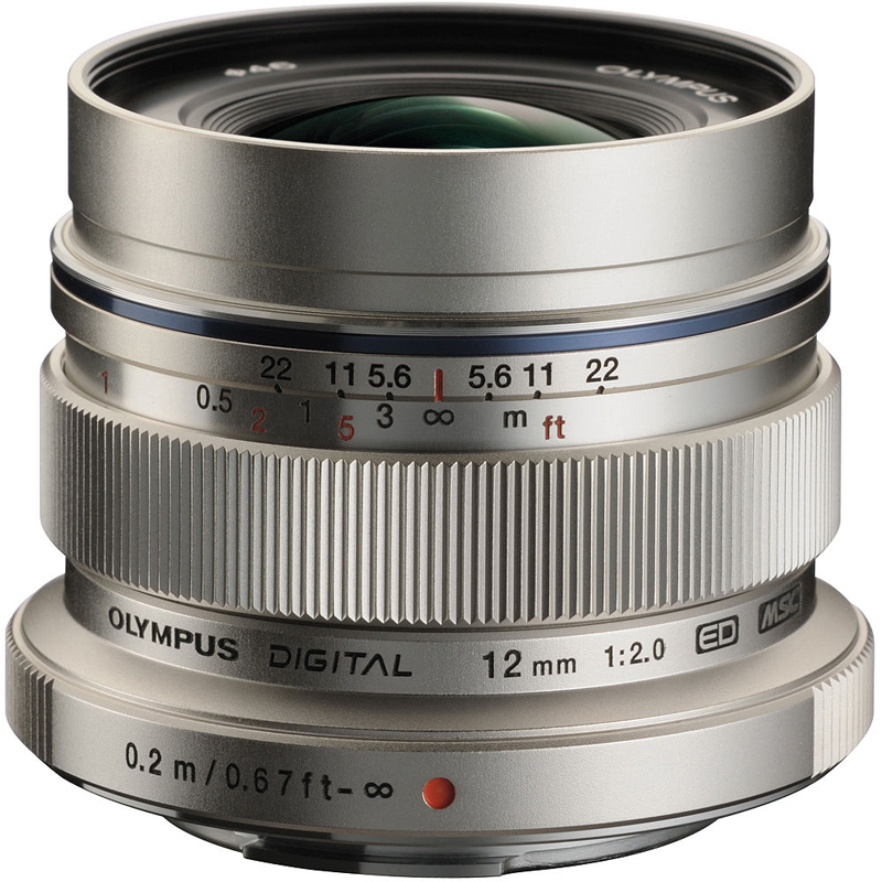 Olympus M. Zuiko Digital 12mm F2.0 Lens (Silver)