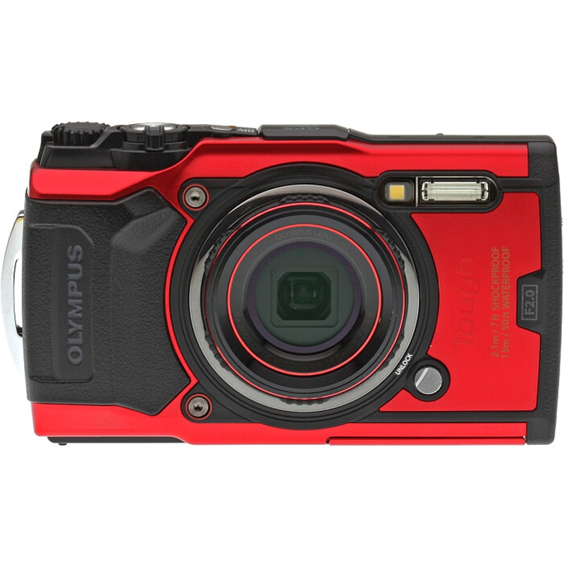 Olympus TG-6 Tough Underwater Camera (Red)