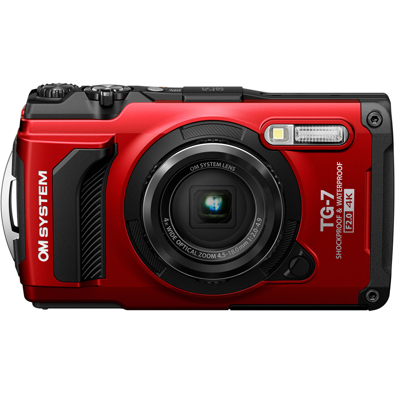 OM System TG-7 Tough Waterproof Camera - Red