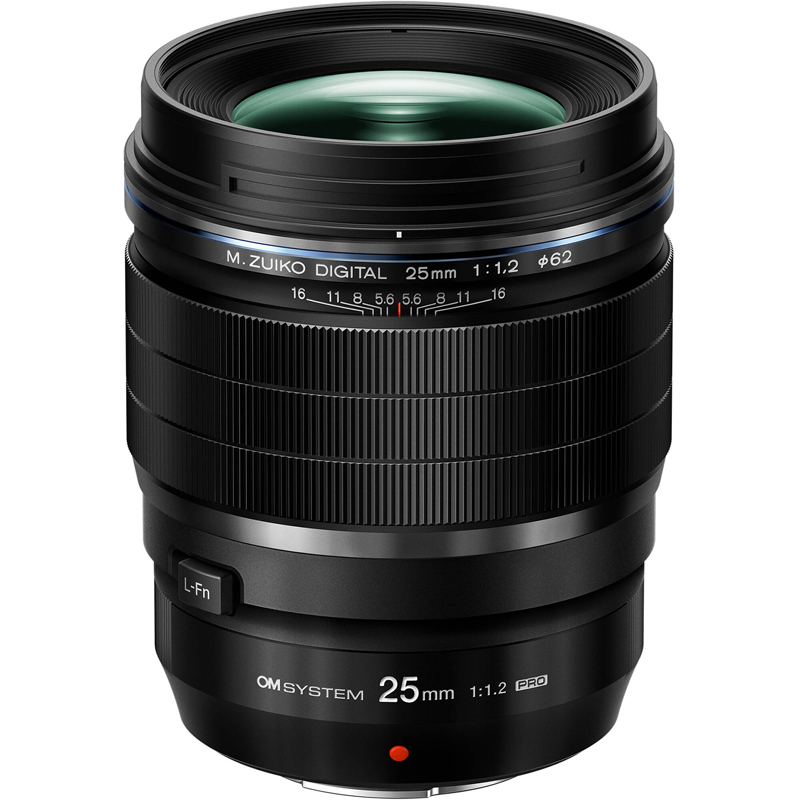 OM SYSTEM M.Zuiko Pro 25mm f/1.2 Black Lens