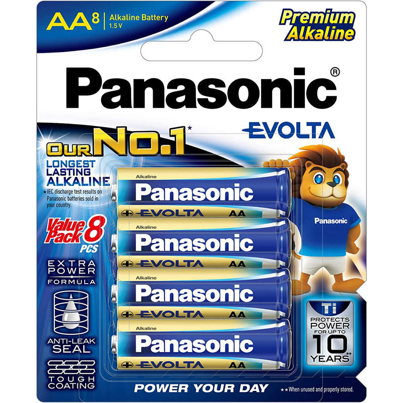 Panasonic Evolta AA 8 Pack Premium Alkaline Battery