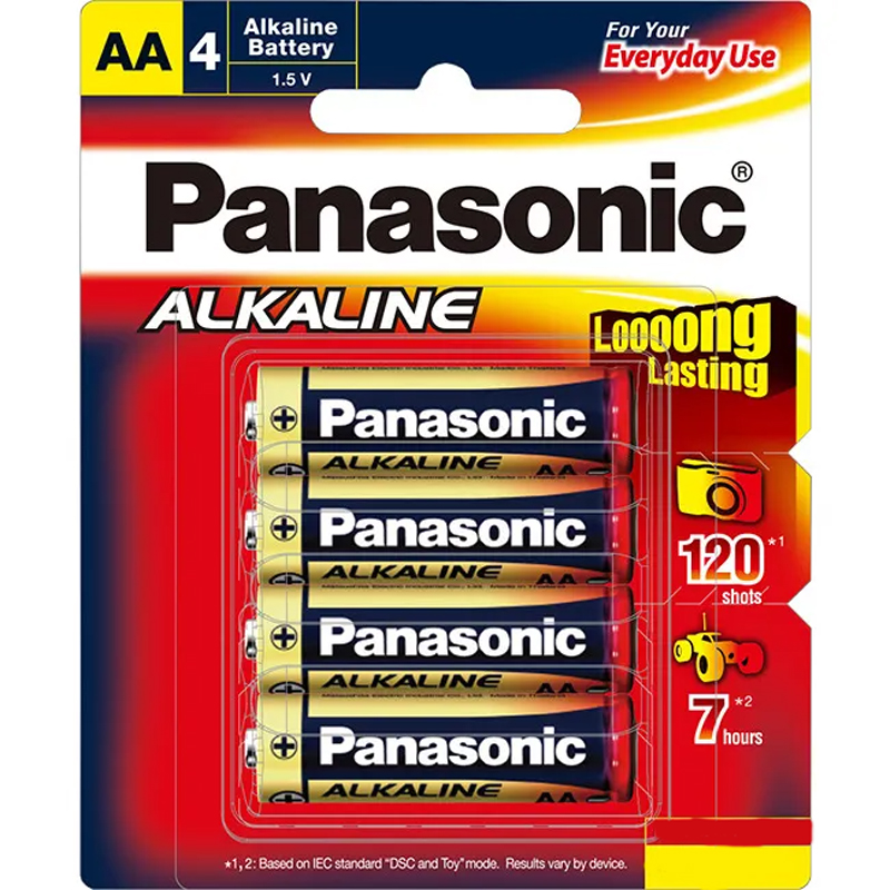 Panasonic AA 4 Pack Alkaline Battery